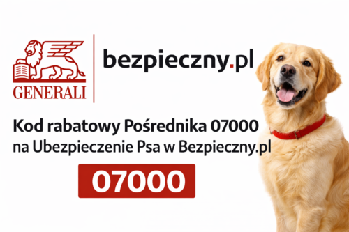 Kod rabatowy 07000 do ubezpieczenia psa